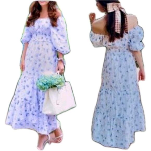 Loveshackfancy ×Target Cotton Tiered Midi Floral Dress Cottagecore Farmhouse 1X - Picture 3 of 8